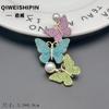 Funda para teléfono Qiwei con forma de mariposa y perla de diamante, accesorios de aleación para bricolaje, clip para perfume de salida de aire del coche, accesorios de material