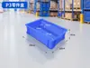 Caja de plástico para almacenamiento en almacén, caja de plástico plana rectangular pequeña, caja de rotación, caja para material de componentes de tornillo