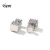 Aretes Cuadrados para Hombre de Diseño de Moda Nuevo Transfronterizo Europeo y Americano, Zircón Nicho Simple de Alta Gama, Joyería Hip-Hop
