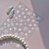 Novo Adesivo de Floco de Neve Branco Nail Art Adesivo de Floco de Neve Adesivo de Unha Remendo de Unha Floco de Neve de Natal Ornamento de Unha Em Relevo