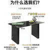 Mesa de comedor negra, mesa de comedor y sillas de pizarra modernas, juego para apartamento pequeño, lujo ligero, uso doméstico simple, estilo italiano, mesa de comedor rectangular