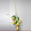 Flores Artificiales para Bodas Transfronterizas, Lirios Llama de 5 Cabezas para Decoración de Escenarios, Arreglos de Piso para Bodas, Lirios de Tallo Único