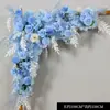 Fila Triangular de Flores para Boda Bosque de Flores Camino de Boda Arco de Bola de Flores Decoración con Postes de Madera Rincón de Flores Escenario de Flores Fondo Flor
