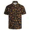 Moda interessante 3D impressão digital masculina verão personalidade bunda camisa polo 2024 comércio exterior transfronteiriço venda quente