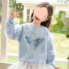 Ropa para Niños Sudadera para Niñas Primavera y Otoño Manga Larga Malla Estilo Primavera y Otoño Mariposa con Lentejuelas Top para Niñas Pequeñas y Niños Pequeños