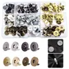 Para botões de pressão magnéticos de quatro cores 14mm para uso transfronteiriço, acessórios para bagagem sem costura, botões de pressão de metal, botões de pressão invisíveis