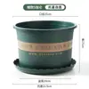 Vaso Grande de Resina Respirável de Perfil Alto de Galão, Vaso de Flores de Plástico Espesso e Durável com Prato para Plantio