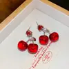 Pendientes de Aro Vintage de Cristal con Aguja Plateada Estilo Étnico Modernos Pendientes de Botón de Lujo Ligero con un Diseño Único Pendientes Versátiles para Mujer