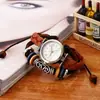 Venta directa de joyería punk, reloj de pulsera de cuero genuino, reloj de pulsera de piel de vaca vintage, reloj para hombres y mujeres, reloj para estudiantes, regalo exquisito