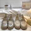 Zapatos Pequeños de Piel Estilo Francés sin Cordones y Suela Blanda, Novedad Otoño 2025 Versátiles Estilo Ballet Mary Jane Bajos para Mujer