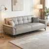 Sofá-cama dobrável de uso duplo para apartamento pequeno, pata de gato em couro, sala de estar, quarto, multifuncional para duas pessoas, quarto de aluguel, sofá-cama simples