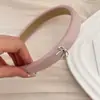Nova Faixa de Cabeça Prata Doce Estreita com Laço Cor Sólida Couro Patente Couro Sintético Acessório de Cabelo da Moda Ornamento de Cabelo Alto