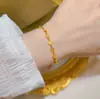 Pulsera de seguridad y alegría con cuentas de salto de disco flash, pulsera de oro macizo 24k de alta calidad, pulsera de oro roto Safety Joy