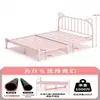 Cama moderna simple de hierro forjado 1.2m para apartamentos de alquiler, cama individual para uso doméstico, cama doble estilo ins con orejas de gato, popular en línea 1.5m