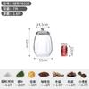 Barril de arroz para PC à prova de insetos à prova de umidade selado 20kg tanque de armazenamento de chá tipo esfera inclinada transparente de grau alimentício frasco medicinal