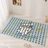 Tapete de chão antiderrapante para banheiro infantil, design de desenho animado, PVC oco anti-queda, tapete de pé para box de chuveiro