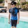 Roupa de Mergulho Masculina Transfronteiriça com Proteção Solar Manga Curta Calça de Cinco Pontos Conjunto de Duas Peças Gorducho Tamanho Grande Estudante Menino Grande Traje de Surfista Roupa de Banho Masculina