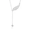 Collar con Colgante de Ala y Borla de Plata de Ley S925 para Mujer Diseño de Nicho Lujo Accesible Moda Alas Cadena Clavicular Estilo Ins