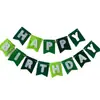 Nova Faixa de Aniversário de Feltro Conjunto de Bandeiras Triangulares Verdes Banner Adereços de Foto para Festa Decoração Atacado Transfronteiriço