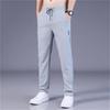 Pantalones Deportivos Finos de Verano a la Moda para Hombre de Retorno Rápido, Holgados, tipo Cargo, de Seda Helada, Casual, Versátiles, de Pierna Recta