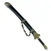 Periféricos de Juego 17cm Negro Dorado Hoja Antigua Aleación Artesanías Adornos Armas de Atrezzo Figuras de Armas Sin Filo