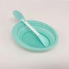 Brocha de Silicona de Doble Cabezal para Mascarilla Tazón Plegable para Mascarilla Cepillo Limpiador de Poros Aplicación de Mascarilla de Barro Herramienta de Maquillaje de Belleza Portátil