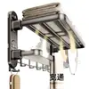 Estante para Toallas con Ventosa Baño Estante de Almacenamiento sin Taladro Barra Colgante Integrada Almacenamiento para Inodoro Estante para Toallas de Baño