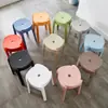 Banquinho de Plástico Espessado, Empilhável, Banquinho Alto Moinho de Vento, Cadeira Minimalista Moderna, Cadeira para Sala de Estar e Jantar, Banquinho Redondo de Plástico, Suporta Peso