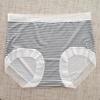 [Y008 Rayas Delgadas y Delicadas Lunares Malla Suave Elástica Borde Cómodo Cintura Media Ropa Interior para Mujeres Jóvenes Cintura Media]