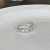 Anillo de plata de ley 925 con diseño de libro de equitación rojo de Saina, estilo coreano, sencillo, con nudo, personalizado, para mujer