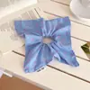 Estilo Coreano Color Suave Bloque de Color Lazo Goma para el Pelo Intestino Grande Pañuelo Cuadrado para el Cabello de Mujer Dulce de Niña Lazo para Recoger el Cabello en Cola de Caballo Goma Elástica Accesorios para el Cabello