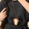 Lindo Clip Magnético para Gafas con Forma de Cordero y Fresa, Collar para Mujer, Cadena para Suéter con Diseño Único de Nicho, Accesorio Versátil de Moda