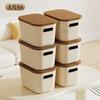 Caja de Almacenamiento Estilo Crema Caja de Almacenamiento Miscelánea Organizar Cesta de Almacenamiento de Plástico Dormitorio Ropa Interior Calcetines Caja de Almacenamiento Hogar