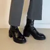 Botas elásticas ajustadas de tacón alto para mujer 2026, botas de moda retro con plataforma y cremallera, elegantes y modernas, botines de punta redonda que aumentan la altura