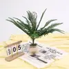 Serie de Plantas Verdes: Helechos Artificiales, Hojas Grandes de Apio Persa, Caucho Suave Manojos Grandes de Plantas Verdes para Paisajismo y Decoración del Hogar