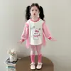 Conjunto Dulce para Niñas Primavera y Otoño 2026 Nueva Moda Sudadera de Dibujos Animados Conjunto de Otoño para Bebés Conjunto Elegante de Dos Piezas