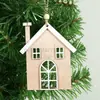 Pingente de Natal Modelo de Casa Pequena Tema Decorações Pendente para Árvore de Natal Decorações de Natal