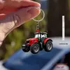 Colgante Plano de Acrílico para Coche, Colgante para Llaves, Colgador de Mochila, Niña Pequeña Levantando Pesas y Cachorro, Nuevo Modelo Transfronterizo
