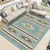 Alfombra de estilo étnico, alfombra vintage de estilo persa para sofá de sala de estar, alfombra para casa de huéspedes, felpudo de entrada bohemio de cobertura completa
