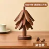Muñeco de Nieve Árbol de Navidad Esterilla Aislante Mesa de Comedor Adornos de Gama Alta Creativo Madera Maciza Esterilla Antiescaldado Plegable Posavasos Esterilla para Tazón
