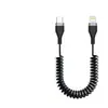 Cabo de Carregamento Rápido 6A Transfronteiriço Tipo-C com Duas Pontas Cabo de Dados em Espiral Pd Adequado para Celular Apple Huawei Cabo de Carregamento Retrátil