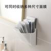 Caja de Almacenamiento Plegable para Mascarillas Colgante de Pared Estante para Archivar Productos de Cuidado de la Piel para Baño Estante de Drenaje para Lavamanos sin Perforación
