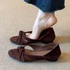 Sandalias Romanas Retro de Moda con Tiras Cruzadas Retorcidas para Mujer 2025 Nuevas con Punta Redonda y Tacón Grueso Slip-On