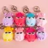 Colgante de llavero de elfo bola de carbón de imitación de pelo de conejo rex, juguete de peluche de moda y lindo para decoración de bolso
