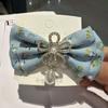 Estilo Coreano Popular en Internet Nuevo Estilo Pedrería Flor Colgante de Perla Lazo Floral Clip Pico de Pato Estilo Mori Flequillo Clip para el Cabello