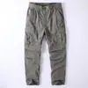 Pantalones de Trabajo Casuales Estilo Retro Americano Transfronterizos con Múltiples Bolsillos, Pantalones de Algodón para Hombre, Pierna Recta Holgada, Talla Grande, Pantalones Largos, Al Por Mayor en Stock