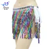 Falda de Lentejuelas con Borlas Danza del Vientre Cadera Vibrante Vestido Cadena de Cintura con Lentejuelas y Borlas Bohemio