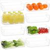Caja de Almacenamiento Portátil Transfronteriza Refrigerada Apilable Transparente para Frutas y Verduras Bebidas Tipo Cajón Almacenamiento de Escritorio