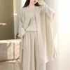 Camisa de Manga Longa Algodão e Linho Estilo Casual Artístico Retro Fina Nova para Primavera e Outono com Cardigã de Botões para Mulheres