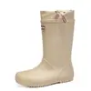 Botas de chuva da moda para pais e filhos, de cano médio, unissex para crianças e pré-adolescentes, impermeáveis e antiderrapantes, adequadas para atividades ao ar livre e caminhadas